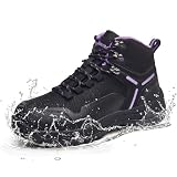 Aoleituo Women's Waterproof Ankle Support Hiking Boots,Purple,9.5