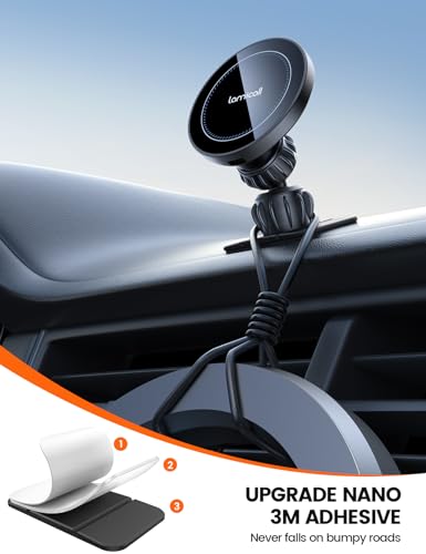 Lamicall 15W MagSafe Wireless Car Mount Charger — view 7