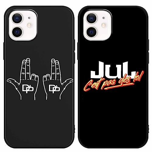 2 Confezioni JuL Cover per iPhone Pro 6.1Custodia Rapper Star Cool Moda Disegni Antiurto Anti-Graffio Ultra Sottile Morbida Protezione Case con 12.02 silicone tpu