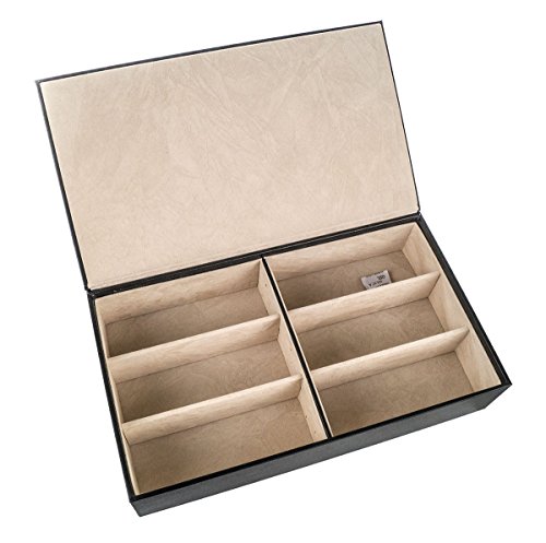 Preisvergleich Produktbild Brillenkoffer 6 Brillen Brillenaufbewahrung Brillenpräsentation Brillenbox Samt