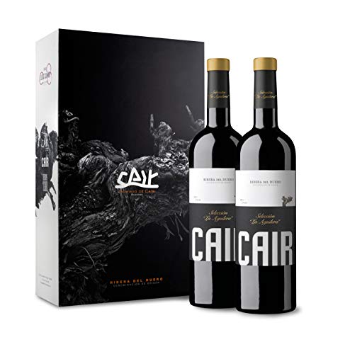 Cair Selección - Vino Tinto con D.O. Ribera del Duero - Variedad Tempranillo y Merlot - Notas Florales y Frutales - Barricas de Roble Francés y Americano - Incluye Estuche Cartón - 2 Botellas de 75 cl
