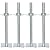 Scaffolding Adjustable Leveling Jack 18", Galvanized Screw Solid Stem with Base Plate, 4 Pack