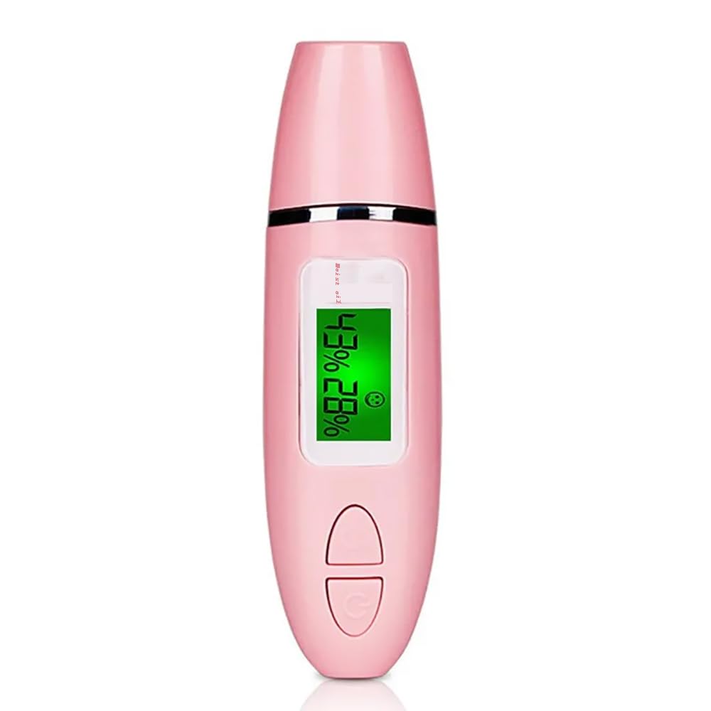 TsoLay Probador De Piel Facial, Probador De Aceite para La Piel con Pantalla LCD, Sonda Altamente Sensible, Prueba La Humedad, El Aceite Y El Fluorescente De La Piel, Fácil De Usar Y Transportar