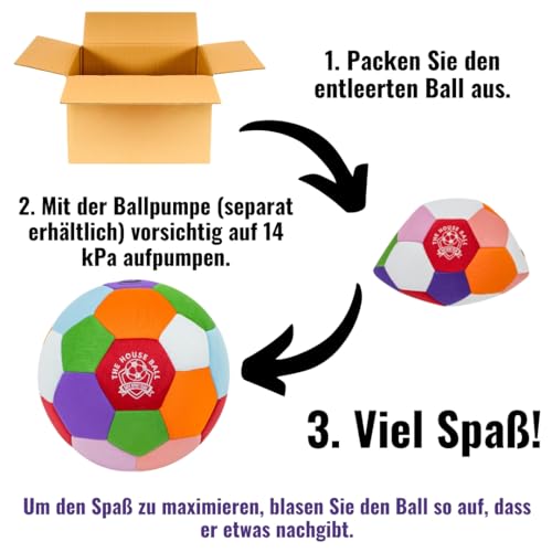 Safe Sport Gear - Der House Ball – Originaler Weicher Softball Fußball Größe 4, Perfekter Softball Kinder, Indoor Fußball für Kinder & Jugendliche, Lustiger, Hochwertiger - The House Ball