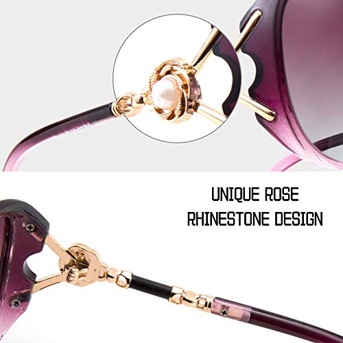 FEISEDY Ladies Classic Polarized Sunglasses Oversized Vintage Shades for Women Small Face B27294