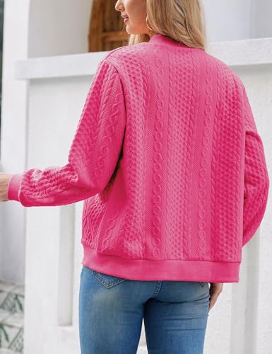 Image of WROLEM Zip Up Sweatshirts for Women Casual Outfits Cardigan Outerwear Trendy Winter Jackets Coat