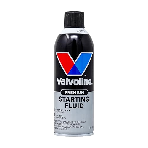 Valvoline Starting Fluid with Upper Cylinder Lubricant, Fast Engine Start Formula, Effective in Extreme Cold and Humid Conditions Reduces Wear, 11oz