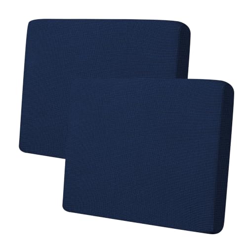 Image of Easy-Going Stretch Individual Couch Cushion Cover Sofa Seat Furniture Protector Sofa slipcover Soft Flexibility with Elastic Bottom(2 Piece Cushion Sofa, Navy)