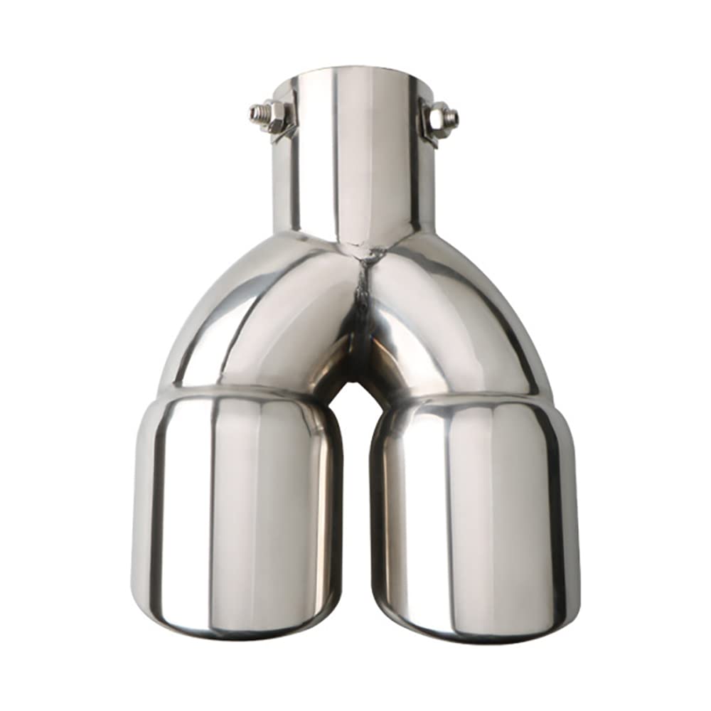 Baceyong Car Dual Exhaust Tail Throat Muffler Tip Pipe, Tubo di