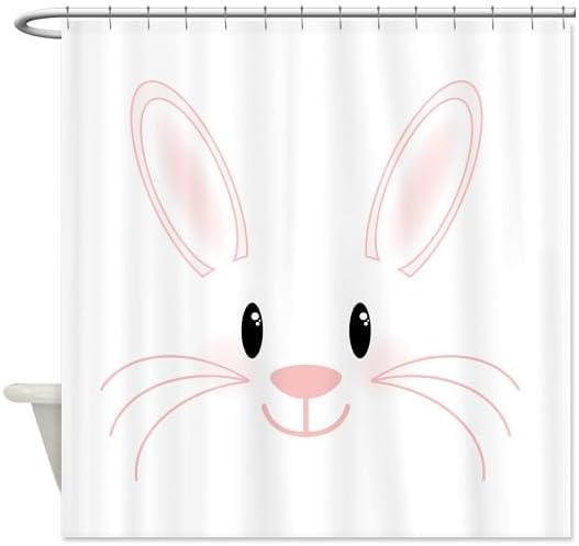 CafePress Bunny Face Decorative Fabric Shower Curtain