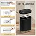ELPHECO Bathroom Trash Can with Lid Butterfly, Motion Sensor Trash Can Bathroom Decor Automatic Garbage Can Wastebasket Bathroom Accessories, Kitchen, Living Room, Office, Black Gold