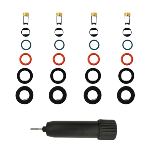 AUTO OCCASION 4 Set Fuel Injector Seal Kits Compatible with Toyota Corolla 1.8L 2009-2018 Matrix 1.8L 2009-2013 Scion xD 1.8L 2008 2009 Micro Filters O-ring