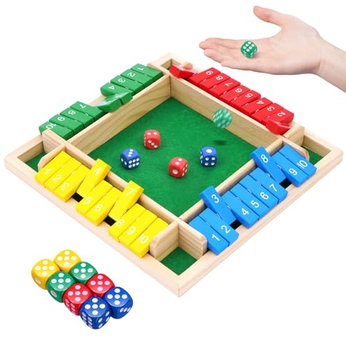 Shut The Box Juego de Mesa Clásico para 2-4 Jugadores miniatura 1