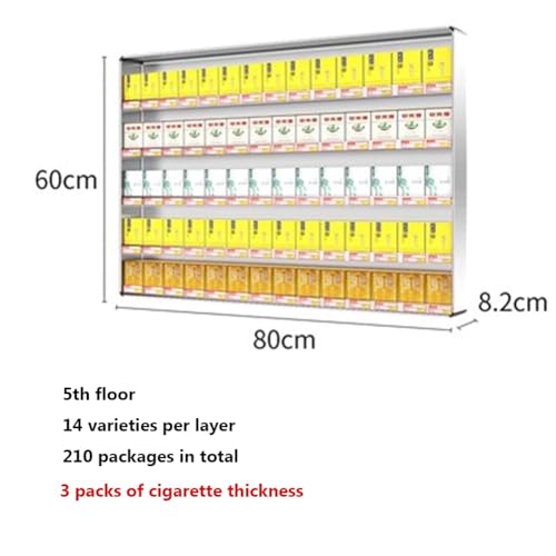 Vitrina de cigarrillos de pared contra el desorden en mostradores de supermercado 2