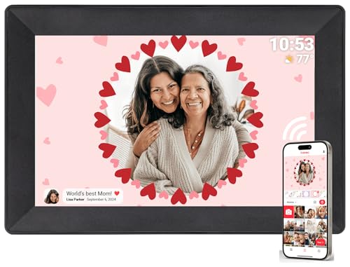 Chnwpify Frameo 10.1 Inch Digital Picture Frame WiFi Connect Touch Screen Digital Photo Frame 16GB Memory Auto-Rotate Share Photos/Videos Instantly via Frameo App from Anywhere