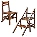 MTYLX Passo Sgabello, Quattro Passi Pieghevole Multi-Funzionale Di Legno Solido Scaletta Scala Sedia, Home Office Duplice Uso Chair Scala Scala Sgabello