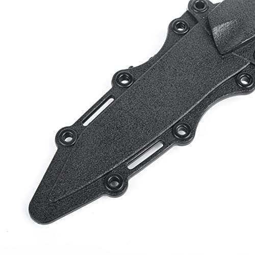 QIRUIMY Tactical Plastic Knife,Bendable Rubber Combat Knife with Sheath,Airsoft Military Training Enthusiasts CS Cosplay Dagger Model Dress Up Accessory (Black) - Image 6
