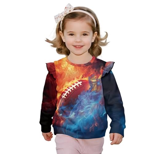 Pullover Sweatshirt Comfortable Casual Long Sleeve Fall Winter Tops Kids Sweatshirts Pullover for 1-8 Years Kids