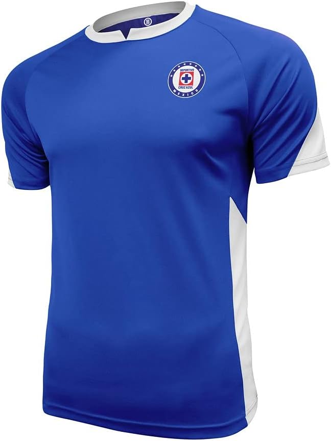 Icon Sports Men Cruz Azul Officially Licensed Soccer Poly Shirt Soccer T-Shirt -02