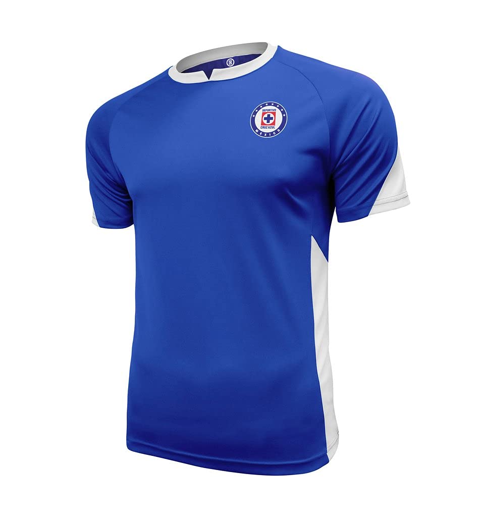 Icon Sports Men's Cruz Azul Officially Licensed Soccer T-Shirt - 100% Cotton Team Tee