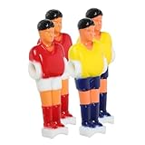 PRETYZOOM 4 Stück Tischfußball Figuren aus Langlebigem PVC Standardgröße Leichtes Ersatzspielzeug für Kickertische Rot und Gelb Zubehör für Tischfußballspieler