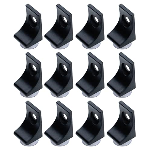 Hevstil 12-Pack Rectangle L Shape Shelf Bracket Pegs,Mounting Brace Fixing Glass Shelf Bracket Pegs Supports With Chuck Wall Mount For Wood Furniture Drawer Cabinet With Screws #TOP5