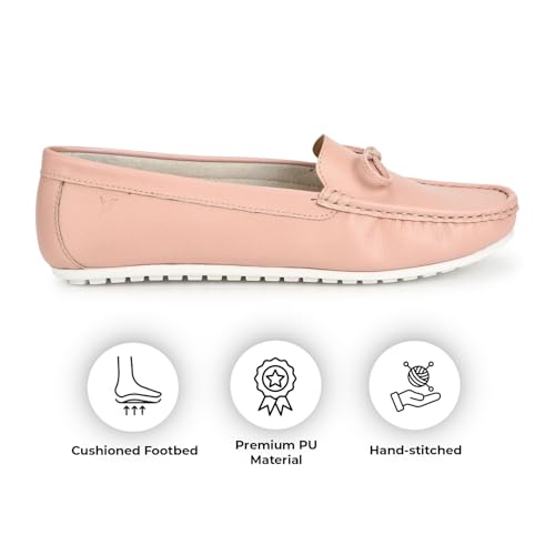 Image of YOHO Bliss Comfortable Slip On Semi Casual Loafer for Women | Stylish Fashion Moccasins Range | Cushioned Footbed Finish | Flexible | Style & All-Purpose | Formal Office Wear Shoe