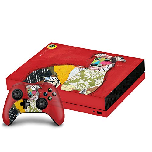 Xbox One X Peau Autocollante Vinyle Michel Keck Protection Anti-Rayures Levrette Mix Art