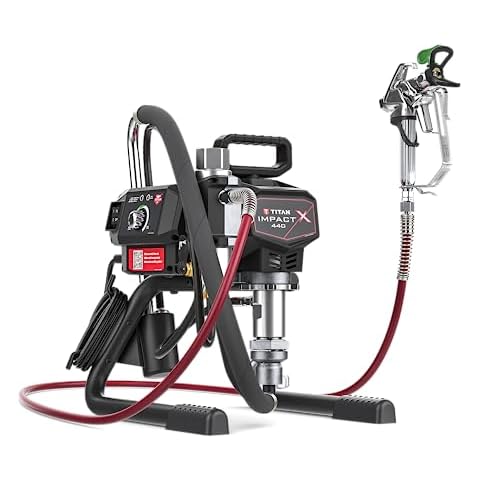 Titan Impact X 440 Electric Airless Paint Sprayer, 3300 PSI, Adaptive Pressure Control, Skid Cover