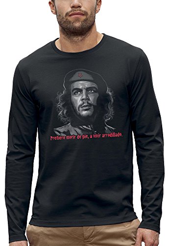 T-Shirt Manches Longues Che Guevara Homme en coton anti-déformation confortable