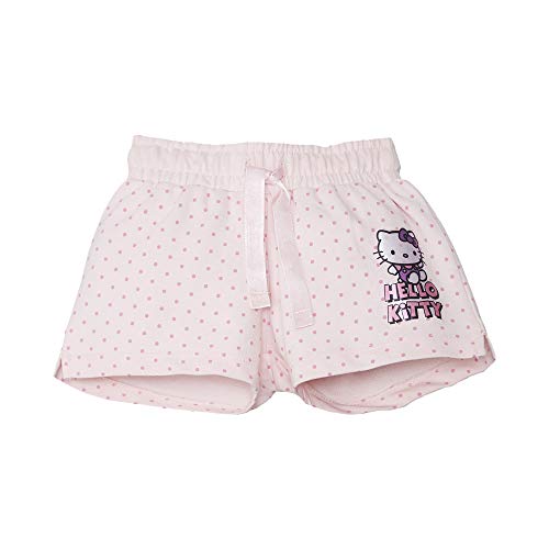 Image of Kidsville Hello Kitty Printed Regular Fit Pink Cotton Girl's Shorts