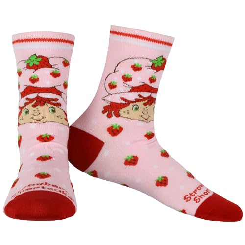 Mad Engine Strawberry Shortcake Socks Womens Berry Lovely Adult Quarter Ankle Socks 1 Pair