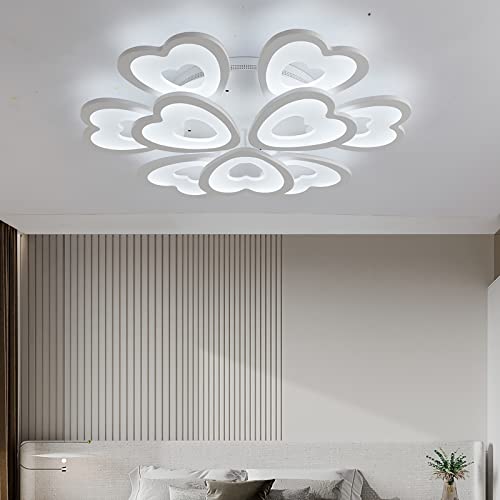Plafonnier LED télécommandé et dimmable en acrylique pour chambre à coucher - 3