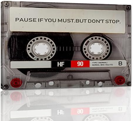 Pop Art Wall Decor Pause If You Must Motivational Canvas Wall Art HD Inspirational Print Poster Canvas Framed Artwork Gallery-Wrapped Modern Home Wall Decor Ready to Hang - 44x28 inches
