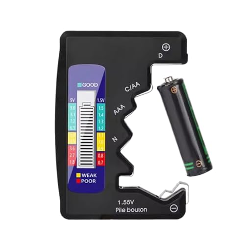 Universal Battery Tester Checker, Digital Battery Capacity Level Tester for C AA AAA D N 9V 1.5V Button Cell Small Mini Batteries
