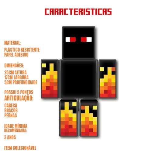 Kit Bonecos Mine craf Athos E Cadres Youtubers 25cm 2un