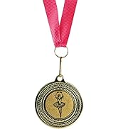 Pokal-Fabrik.de - 10 Stück Ballerina Medaillen Kindergeburtstag aus Metall mit Band und Emblem fü...