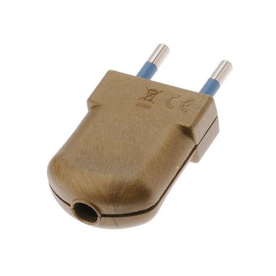 Fiche Électrique Mâle Plate 10A Compatible Câbles 2x0,75mm2 à 2x1mm2