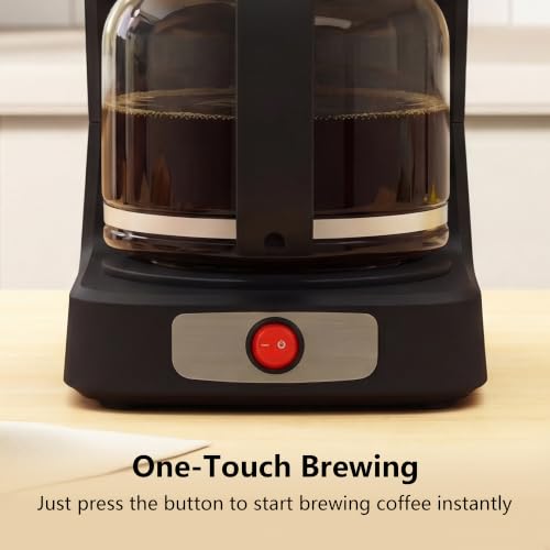 Image of 12-Cup Drip Coffee Maker,Auto Keep Warm,Reusable Filter,60Oz Size | Easy-view water tank, pause & pour,Heat-Resistant Coffee Pot, one-touch brewing for home, office, and family gatherings,black