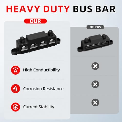 Barre de bus 12V 250A bloc de distribution électrique automobile - 4