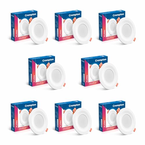 Image of Crompton Star Lord JBNXT Junction Box Downlighter | 5W | Round | Pink | Pack of 8 | Junction Box | Cutout: 3 inch, 75 mm | For use in halls, bedroom, kitchens, office, stores