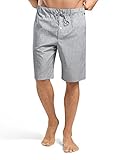 HANRO Men's Night and Day Short Woven Pant, Shaded Check, Medium
