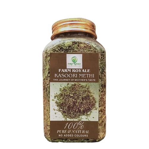 Farm Royale Kasuri Methi Fenugreek Leaves - Color-Free Handpicked 50g
