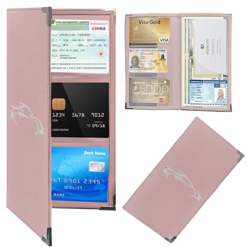TYUTOSEG Car Registration and Insurance Card Holder,Car Document Holder Glove Box with Magnetic Shut For Documents, Cards, License