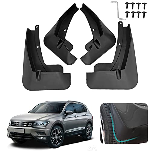 Image of Custom Fit for Mud Flaps Volkswagen Tiguan 2018-2024 (Does NOT Fit Tiguan R-Line) Mud Splash Guard Front and Rear 4-PC Set
