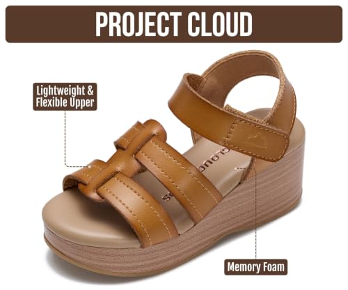 Image of Project Cloud Girls Sandals with Adjustable Buckle Wedge Sandals 2026