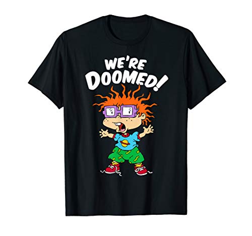 We're Doomed! White Text With Chucky T-Shirt