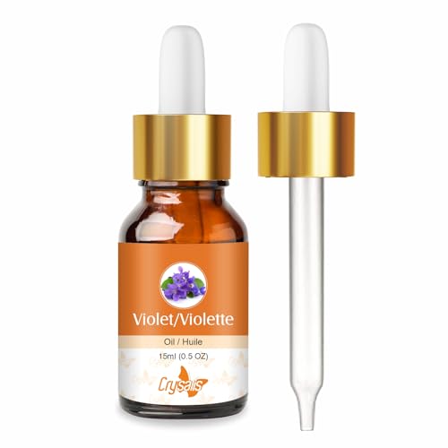 Image of Crysalis Violet Steam Distilled100% Pure & Natural Essential Oil Uncut Undiluted, Organic Standard for Skin & Hair care,Diffuser Oil,Massage Oil,For Footbath & Bathing,Homemade DIY- 15ML With Dropper