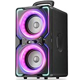 Hotlemon Large Bluetooth Speaker: 240W Peak Powerful Loud Sound with Deep Bass, 15H Playtime, Fast Charge, TWS, Portable Wireless Speakers for Outdoor, Party, Beach, Backyard, Home, Outside (Black)