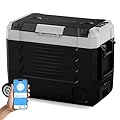 SHAREWIN Car Fridge, Car Refrigerator with Wheels, Electric cooler, Portable Freezer, 4?~68?, 12/24V DC, 100~240V AC APP Control, Portable Refrigerator, Travel, Truck, Camping, Boat (58QT)